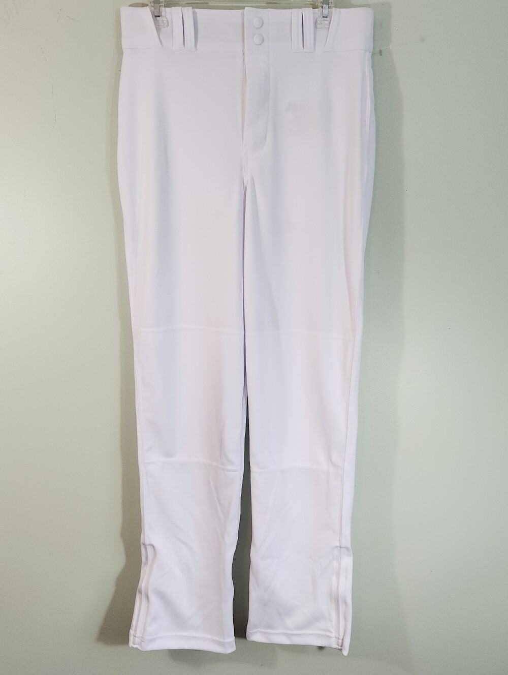 JOES USA Sport Open Bottom Relaxed Fit Belt Loop WHITE Baseball Pant Mens M NWOT
